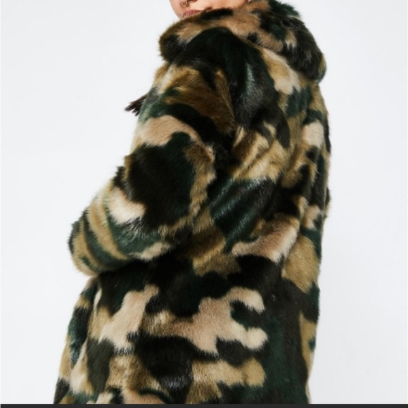 CAMO FUR COAT - Picture 3 of 17